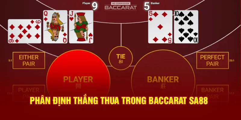 Phân định thắng thua trong Baccarat Sa88